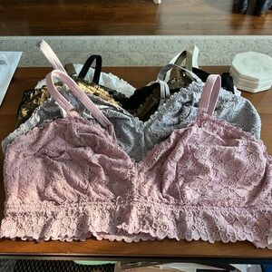 Aerie Lace Strappy Triangle Bralette (5), Size: XXL